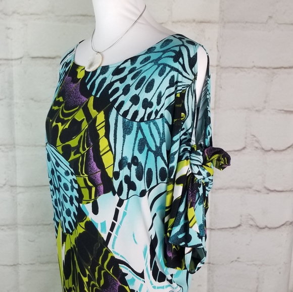 Patchington M Butterfly Cut-Out Sleeve Mini Dress - Picture 5 of 9